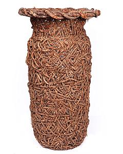 MACETERO DE RATTAN TRENZADO ALT 55 CM ø 32 CM