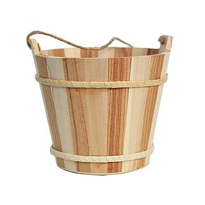 CUBO CON CUERDA DE MADERA ø18CM