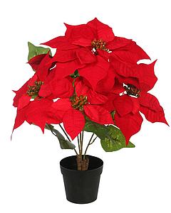 POINSETTIA X5 EN MACETA ARTIFICIAL 40CM